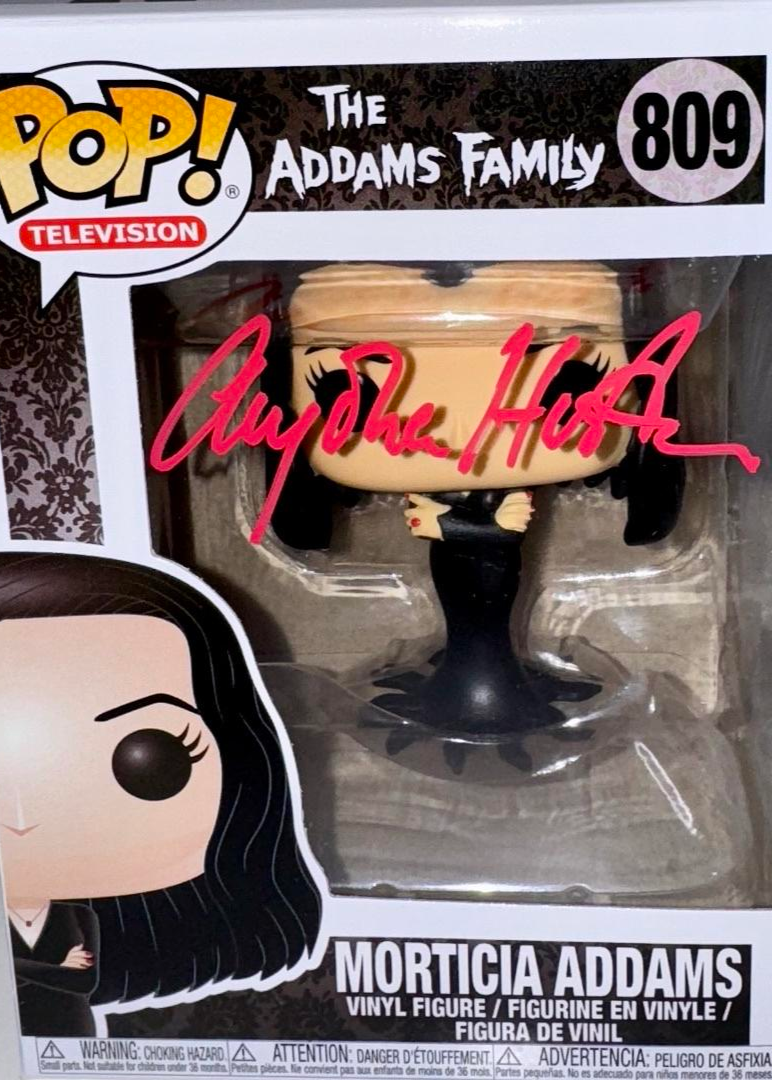 Anjelica Huston Signed Funko Pop #809 "Morticia Addams" (Addams Family) - Beckett COA